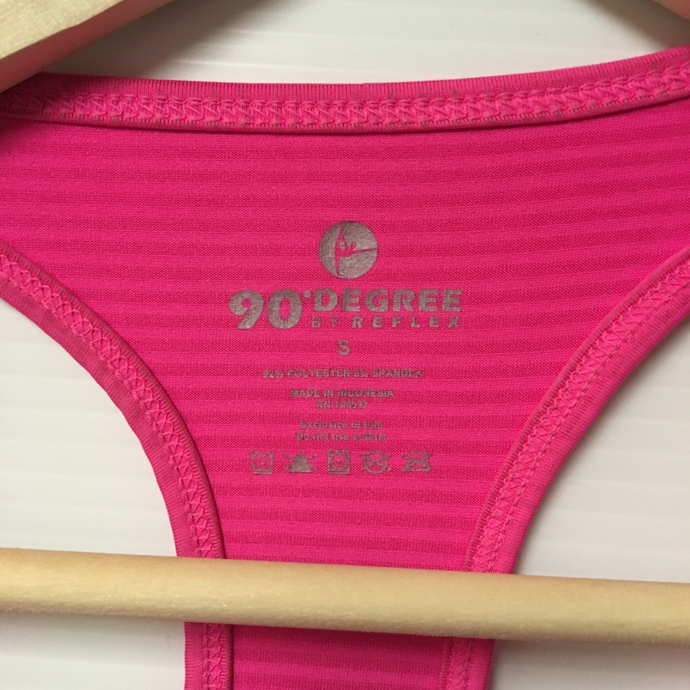 Hot Electric Pink Razor Back Tank Top Workout - Picture 3 of 4